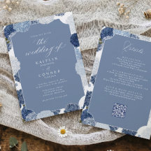 Staubblaue Hortensien-Hochzeit Vintage Alles in Ei