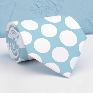 Staubblaue Jumbo-Polka-Punkte individuelle Krawatt Krawatte