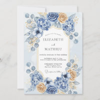 Staubblaue Majestätische Winterhochzeit