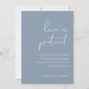 Staubblaue minimalistische Fotobekanntgabe der Hoc Ankündigung