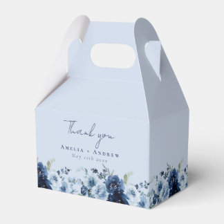Staubblaue Rosen Navy Blumen Hochzeit Geschenkschachtel