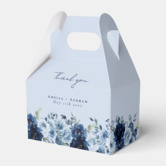 Staubblaue Rosen Navy Blumen Hochzeit Geschenkschachtel