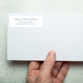 Staubblaue Schrift Hochzeits-Adressetikett