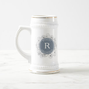 Staubblaue Trauzeugen Initiale Bierstein Bierglas