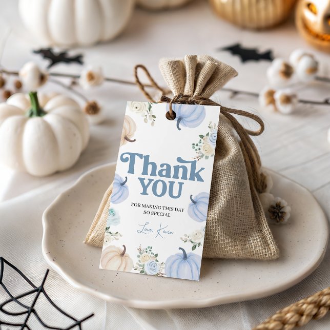 Staubblauer Kürbis Dankeschön-Anhänger Geschenkanhänger (Von Creator hochgeladen)