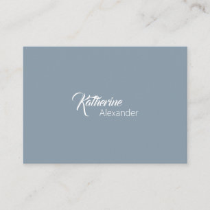 Staubblauer Name nur auf der Vorderseite Schrift & Visitenkarte