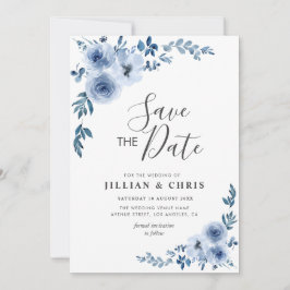 staubblauer Save the Date Einladung