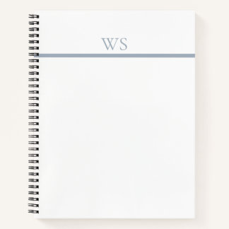 Staubblaues Bar-Monogramm personalisiertes Notizbu Notizbuch