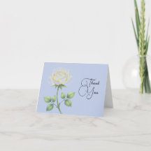 Staubblaues Blumen Dankeskarten gefaltet