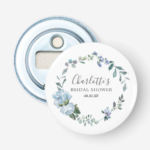 Staubblaues Blumen Hochzeitsdusche Geschenk Flaschenöffner