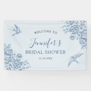 Staubblaues Chinoiserie-Baby-Shower-Großbanner Banner