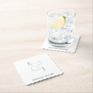 Staubblaues Et-Zeichen Hochzeit   Cocktail Untersetzer