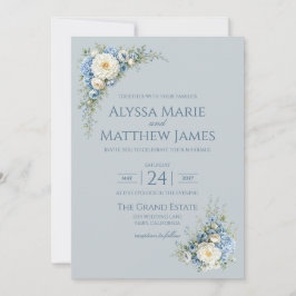 Staubblaues europäisches Garten-Einladungsschreibe Einladung