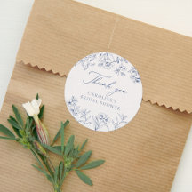 Staubblaues florales Chinoiserie-Brautjungfernpart