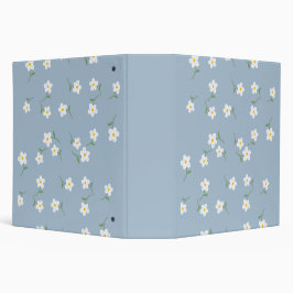 Staubblaues Gänseblümchen-Blumen-Binder | Handgeze 5,1 Cm Ordner