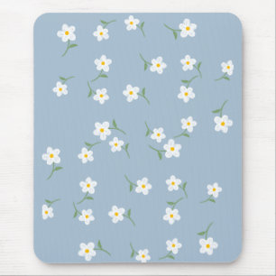 Staubblaues Gänseblümchen-Blumen-Mauspad Mousepad