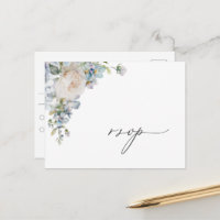 Staubblaues Gartenblumen-RSVP