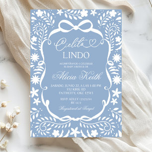Staubblaues mexikanisches Baby Shower Cielito Lind Einladung
