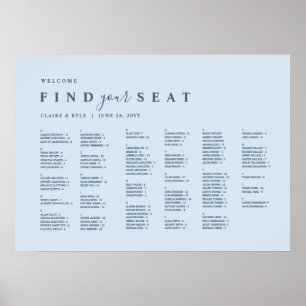 Staubblaues minimalistisches alphabetisches Sitzor Poster