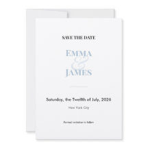 Staubblaues minimalistisches Und-Zeichen Save-the-