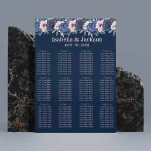 Staubblaues Navy Champagner Elfenbein Hochzeit  Poster