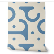 Staubblaues Oversized Mod geometrisches Perlenmust