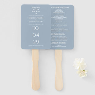 Staubblaues spezielles Hochzeitsprogramm Fächer
