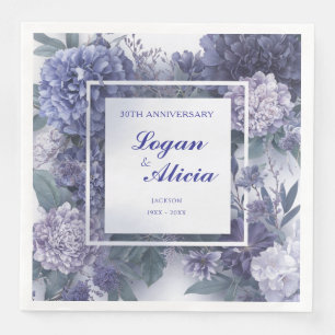 Staubblaues Veilchen Blumengarten Hochzeit Serviette