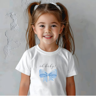 Staubblaues Wasserfarben-Bogen-Baby-Party Baby T-shirt