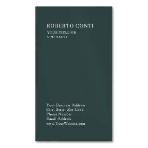 Staubgrün Einzigartige Schlichte Minimalistische M Magnetische Visitenkarte