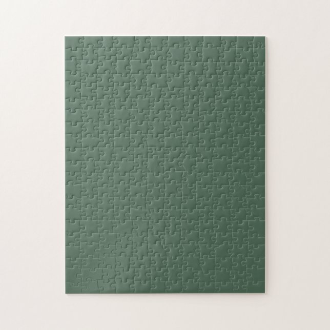 Staubgrün Eukalyptus Grün einfarbig Puzzle (Vertikal)