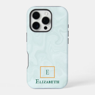 staubgrüner Marmor anpassbar und personalisierbar iPhone 16 Pro Hülle