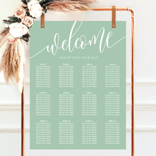 Staubig Mint Minimalistische Schrift Hochzeits-Sit Poster
