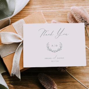 Staubig-Sage-Hochzeitstags-Dankeschön-Flachnotizka Einladung