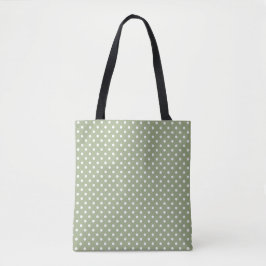 Staubig-Sage-Polka-Punkt-Tasche | Retro-Tragebeute
