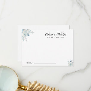 staubige blaue Blüten Ratschläge und Wünsche Karte