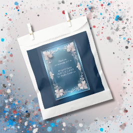 staubige blaue Kunst Deko verzierte Rahmenhochzeit Geschenktütchen