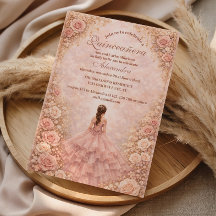 Staubige Blush-Rosengarten-Quinceañera