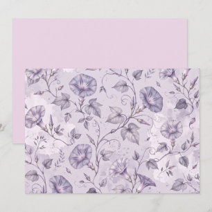 Staubige Lavendel-Prächtige Trichterwinden Elegant Dankeskarte