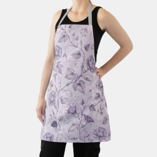 Staubige Lavendel-Prunkwinden Elegantes Blumenmust Schürze