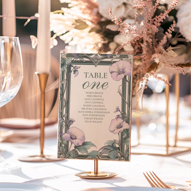 Staubige Lavendel-Rahmen-Hochzeit Tischnummer (Von Creator hochgeladen)