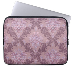 Staubige Lavendel-Rose-Mauve-Lila-elegantes Damast Laptopschutzhülle