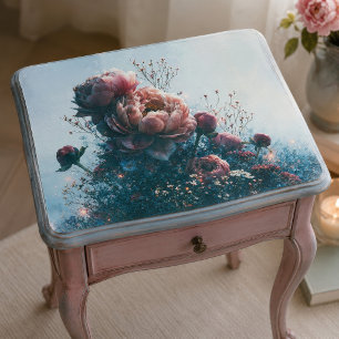 Staubige Mauve-Pfingstrosen-Blumenstrauß-Decoupage Seidenpapier