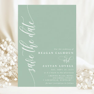 Staubige Minze Einfache Moderne Schrift Save The D Date