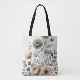 Staubige Olive & Rosa Wasserfarben Blumen Hochzeit