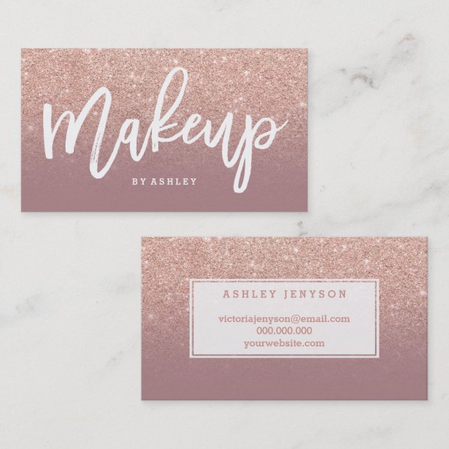 Staubige Rose des Visitenkarte (Vorne/Hinten)