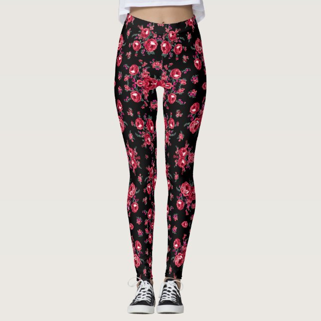 staubige Rose, elegantes Design der Leggings (Vorderseite)