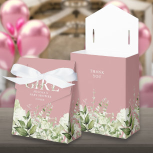 Staubige Rose Es ist ein Mädchen Grüne Babyparty Geschenkschachtel
