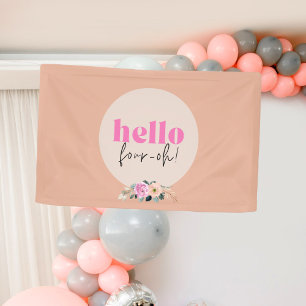 Staubige Rose floral "hallo vierzig" retro Banner