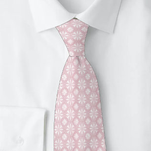 Staubige Rose Geometrische Blütenblätter Krawatte